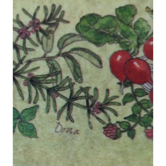 4 vintage placemats Coronation USA laminated veggies essentials of happiness - Picture 4 of 7